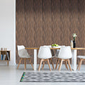 Acoustic Slatted Wall Panel 600  2400mm  Natural Walnut