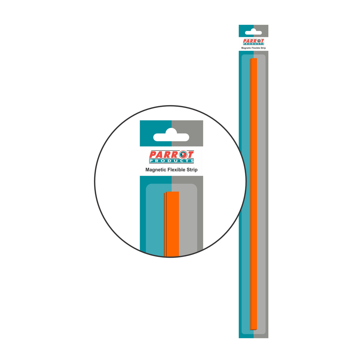 MAGNETIC FLEXIBLE STRIPS 1000*15MM ORANGE