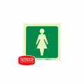 Photoluminescent 190MM Safety Sign - E27-Female Symbol