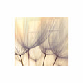DECORATIVE GLASS WALL TILE 598MM X 650MM DANDELION FLORET