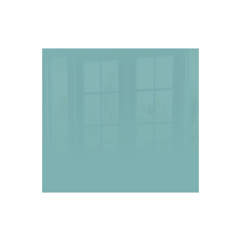 DECORATIVE GLASS WALL TILE 598MM X 650MM PASTEL TURQUOISE