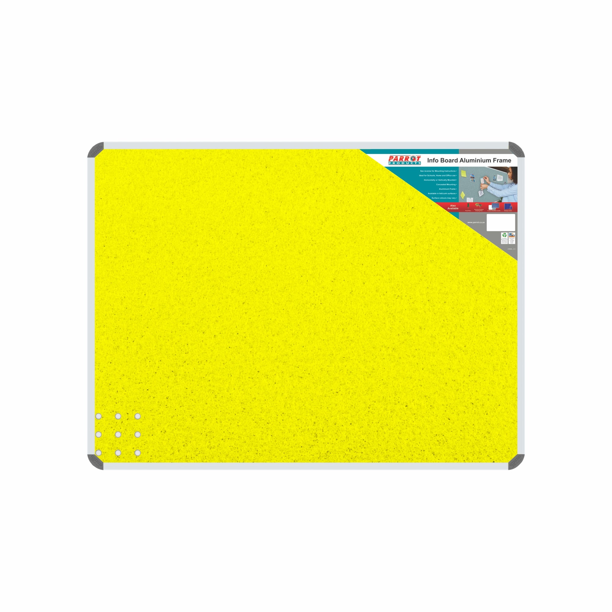 Info Board (Aluminium Frame - 600*450mm - Yellow)