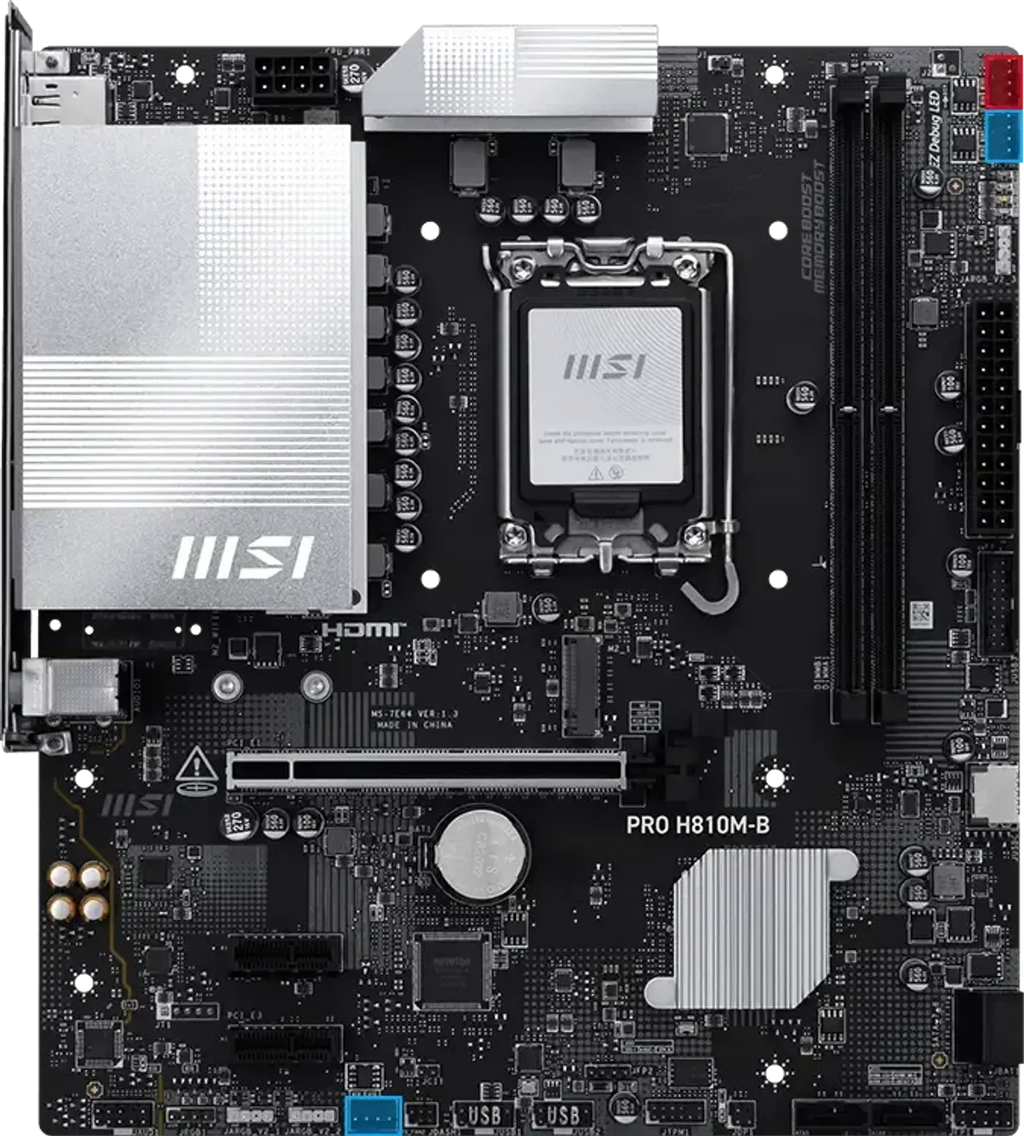 Mecer H810M K-A Intel H810 mATX Motherboard | LGA 1851 Socket, DDR5, For Intel Core Ultra CPUs