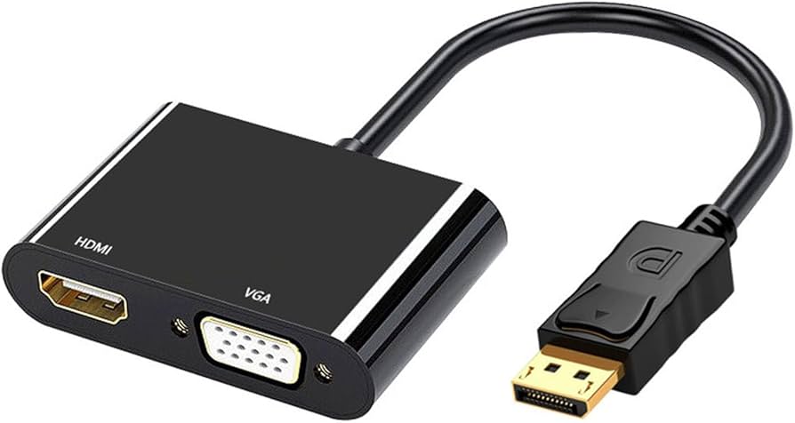 DisplayPort To HDMI VGA Adapter With Audio For Laptops