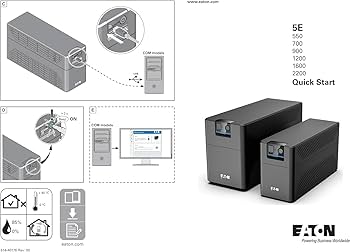 Eaton 5E 1600 USB IEC G2 1600VA Tower UPS AVR 230V Warranty