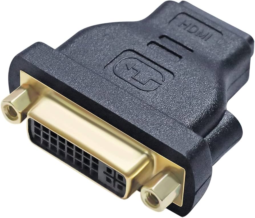DVI-D to HDMI Adaptor Unidirectional Plug and Play Compact