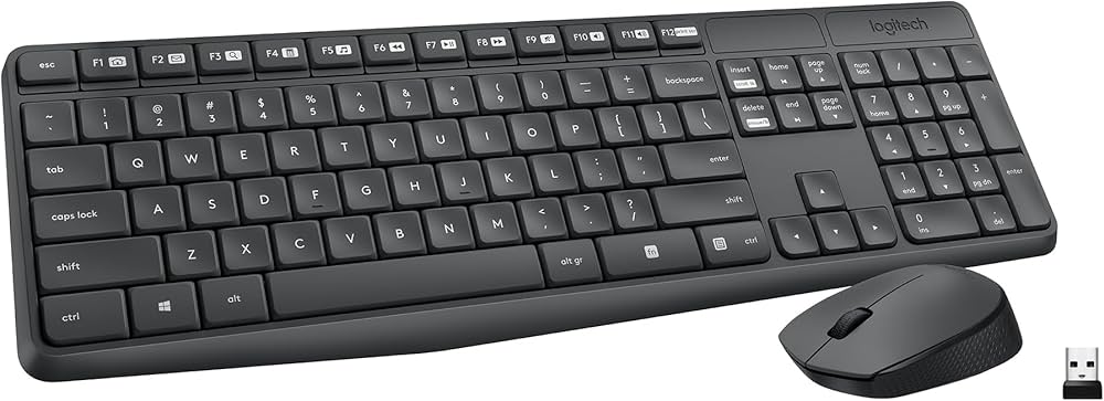 Logitech MK235 Wireless Keyboard And Mouse Graphite USB