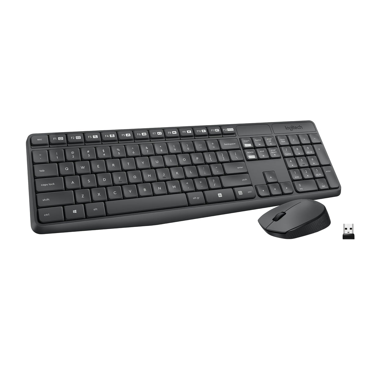 Logitech MK235 Wireless Keyboard And Mouse Graphite USB