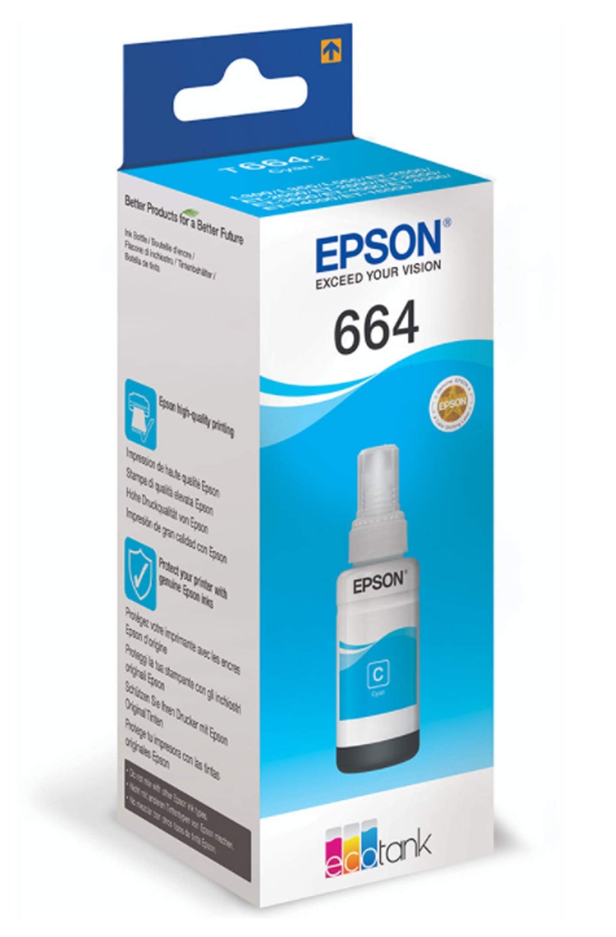 Epson 664 Cyan Ink Bottle 70ml for EcoTank L Series