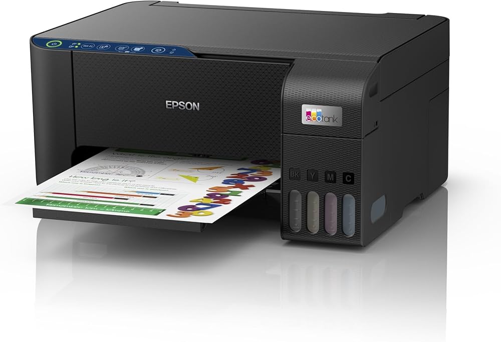 Epson 33ppm Mono 15ppm Colour A4 Print Scan Copy USB Wi-Fi/Wi-Fi Direct Ethernet ManualDuplexPrint w/3.7cm LCD Screen incl 1 set of ink (2 x Black)