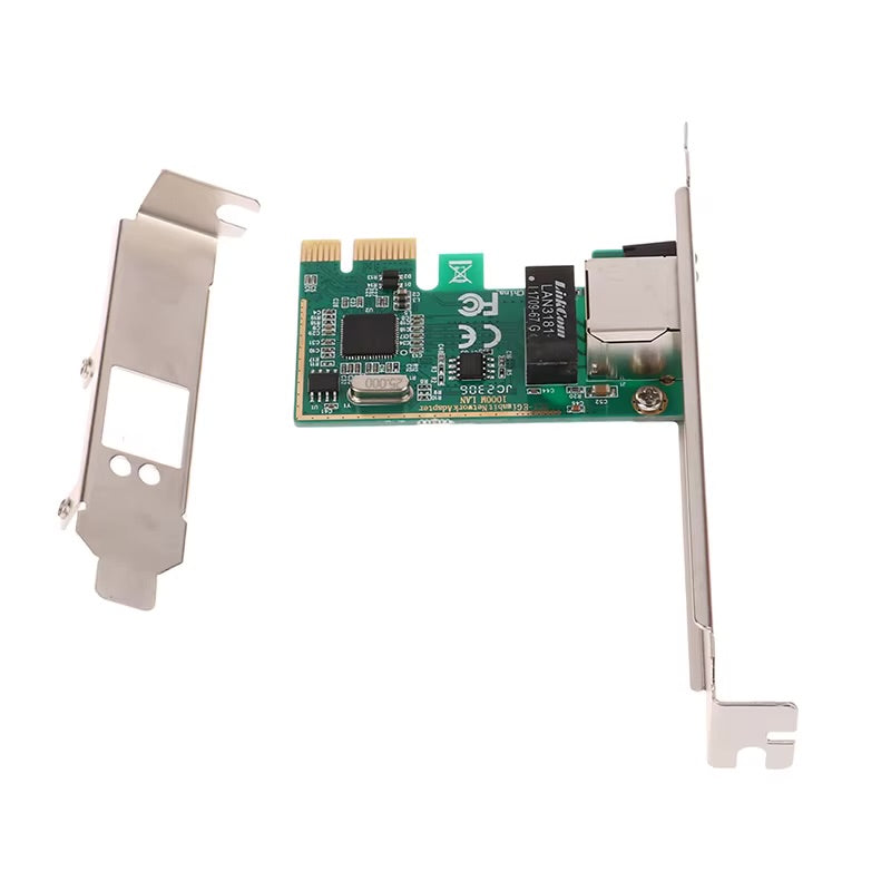 Mecer Gigabit Ethernet PCIe Network Card | 10/100/1000Mbps LAN Adapter with Low Profile Bracket