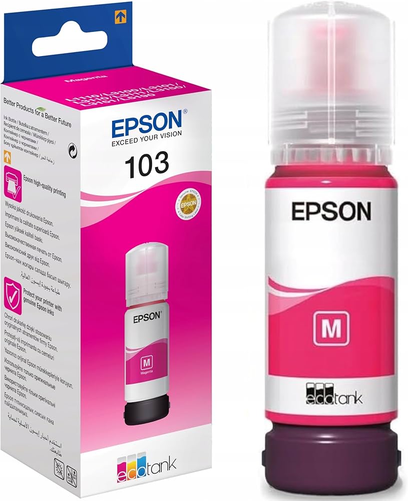 Epson 103 Magenta Ink Bottle 65ml For EcoTank L Series