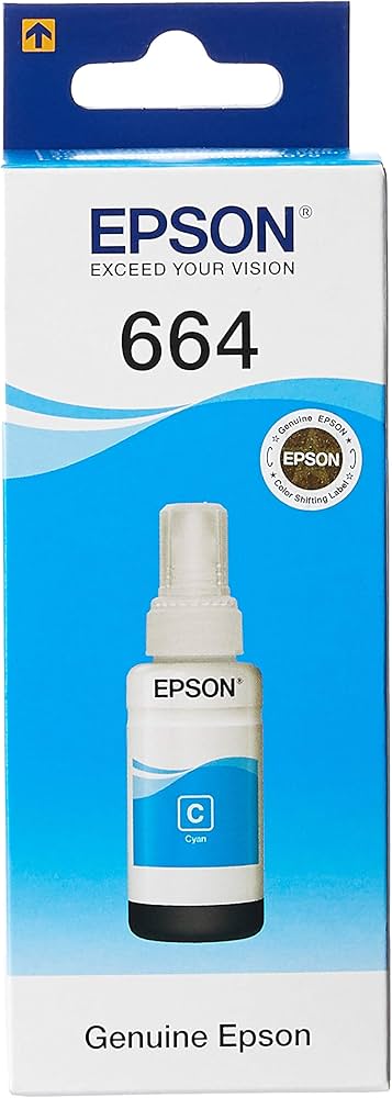 Epson 664 Cyan Ink Bottle 70ml for EcoTank L Series