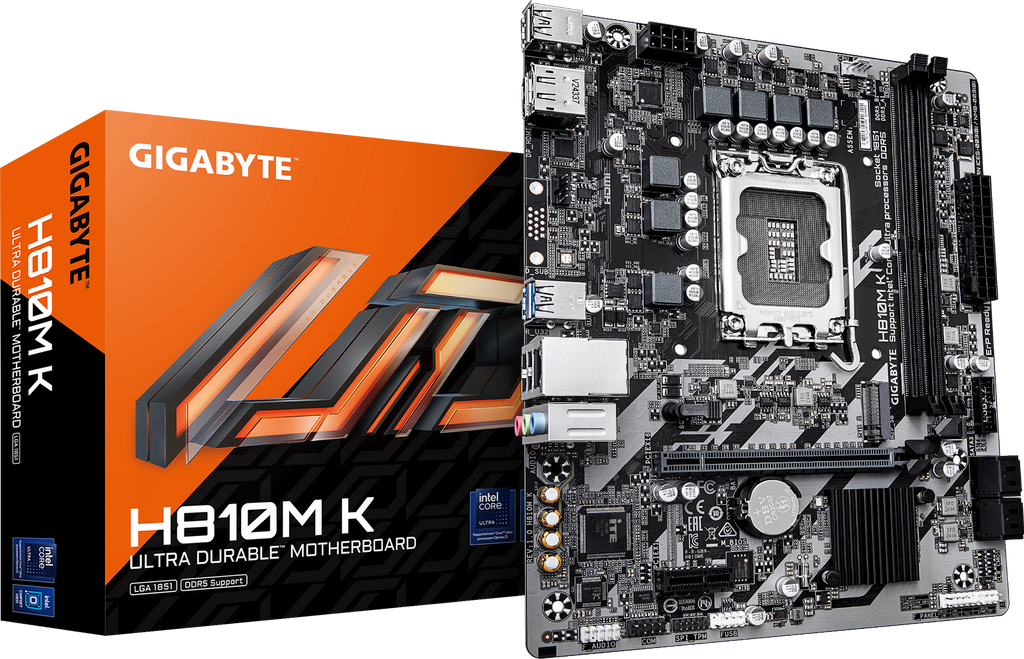 Mecer H810M K-A Intel H810 mATX Motherboard | LGA 1851 Socket, DDR5, For Intel Core Ultra CPUs