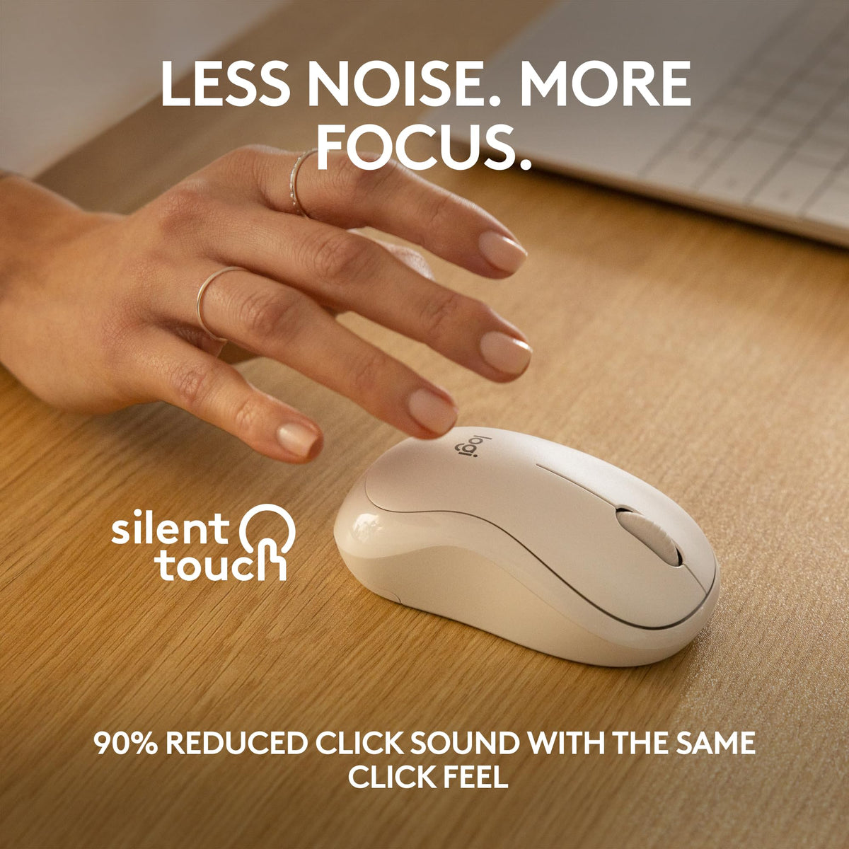 Logitech M240 Wireless Bluetooth Compact Mouse Off White