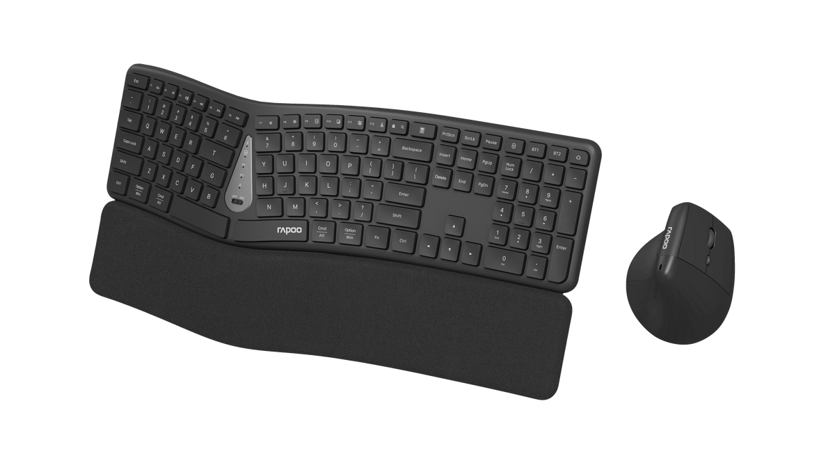 Rapoo 8810ME Multi-Mode Wireless Ergonomic Desktop Set