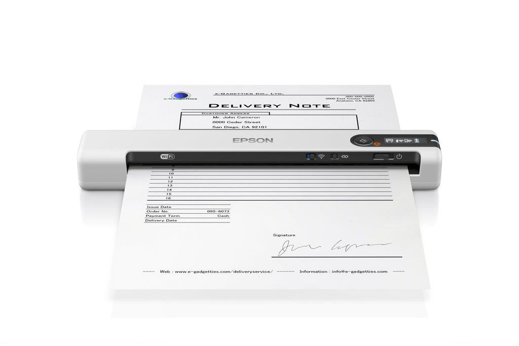 Epson WorkForce DS-80W Portable A4 Document Scanner (Wi-Fi, 15ppm)