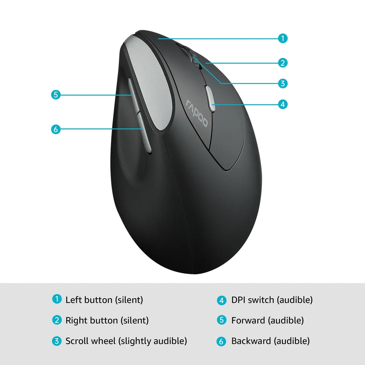 EV250 Ergo Wireless Optical Mouse For Comfortable Daily Use