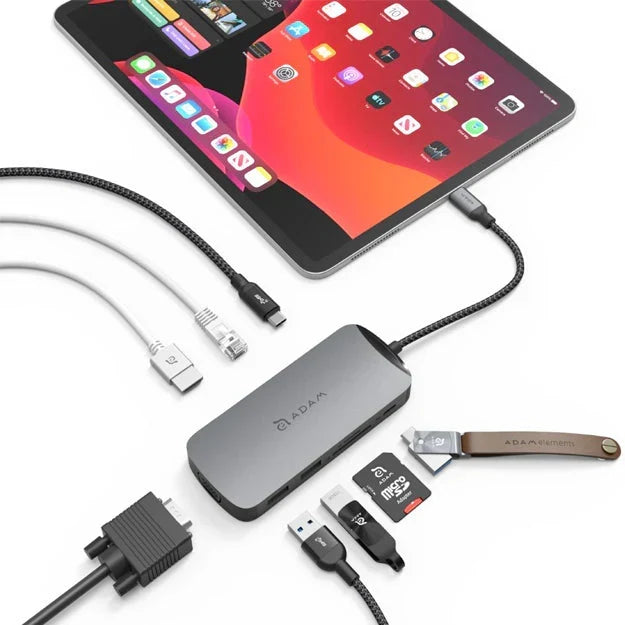 Adam Elements Casa Hub X USB-C 10-in-1 Aluminum Space Grey