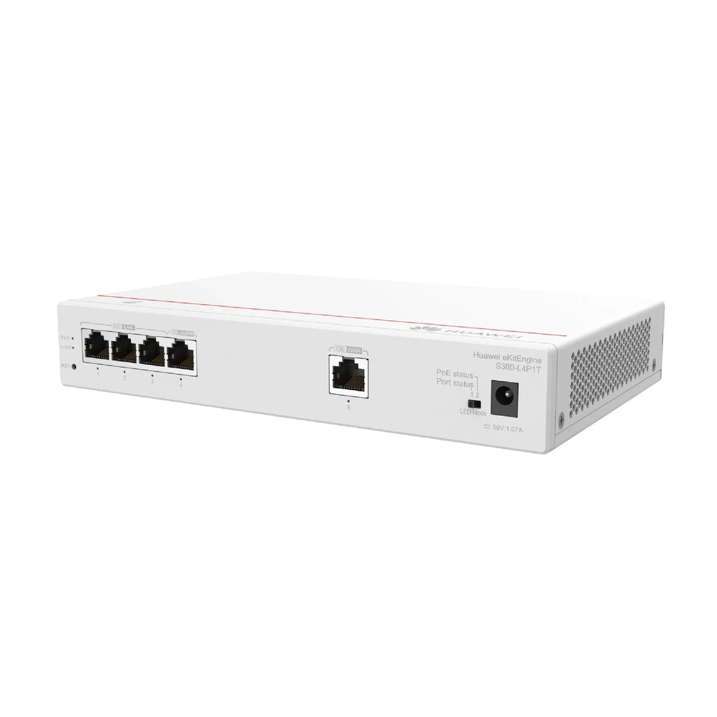 S380 Router (1GE WAN, 4GE LAN/PoE, 50W, Up to 150 Users)