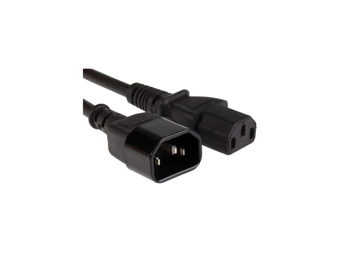 MALE TO FEMALE EXTENSION POWER CORD IEC C13-C14