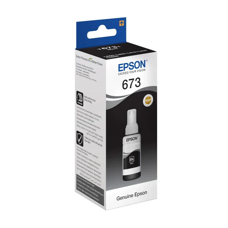 Epson 673 Black Ink Bottle 70ml for EcoTank L800 L810 L850