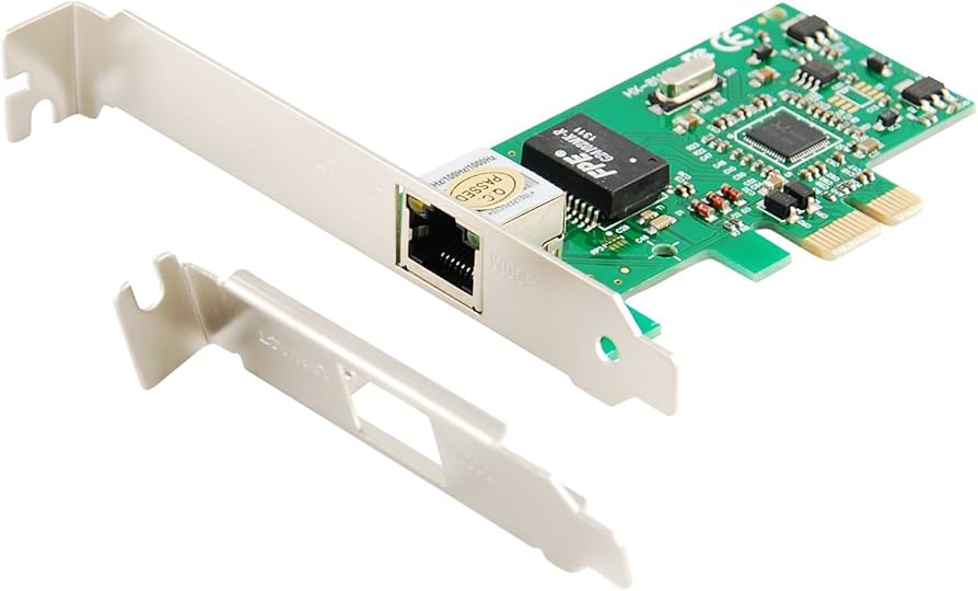 Mecer Gigabit Ethernet PCIe Network Card | 10/100/1000Mbps LAN Adapter with Low Profile Bracket