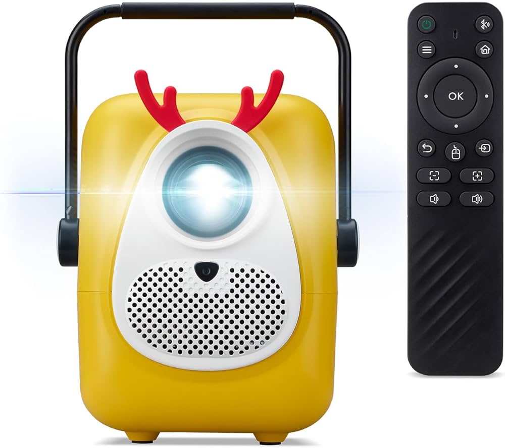 Aopen (by Acer) QF23s Portable Smart LCD Projector, Full HD 1080p - Yellow