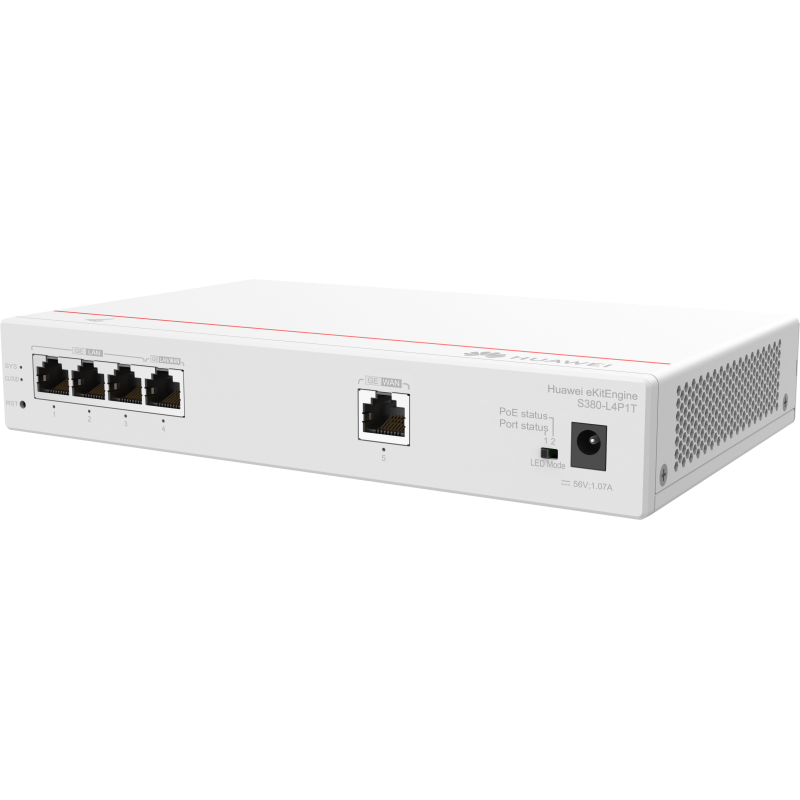 S380 Router (1GE WAN, 4GE LAN/PoE, 50W, Up to 150 Users)