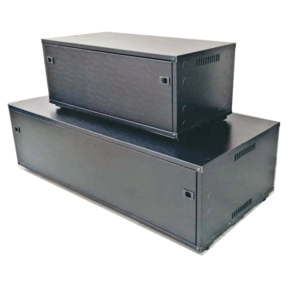 4 x 200Ah Battery Box Cabinet with Adjustable Feet - Black