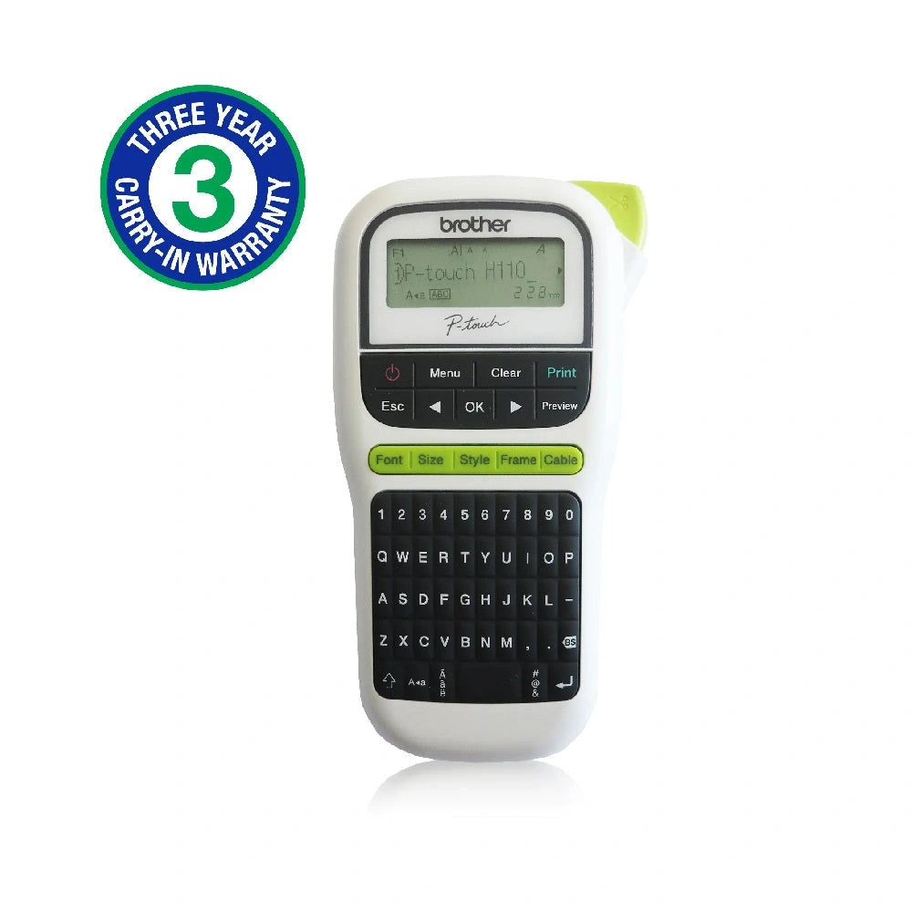 Brother P-Touch PT-H110 Handheld Label Maker for 6-12mm TZe Tapes