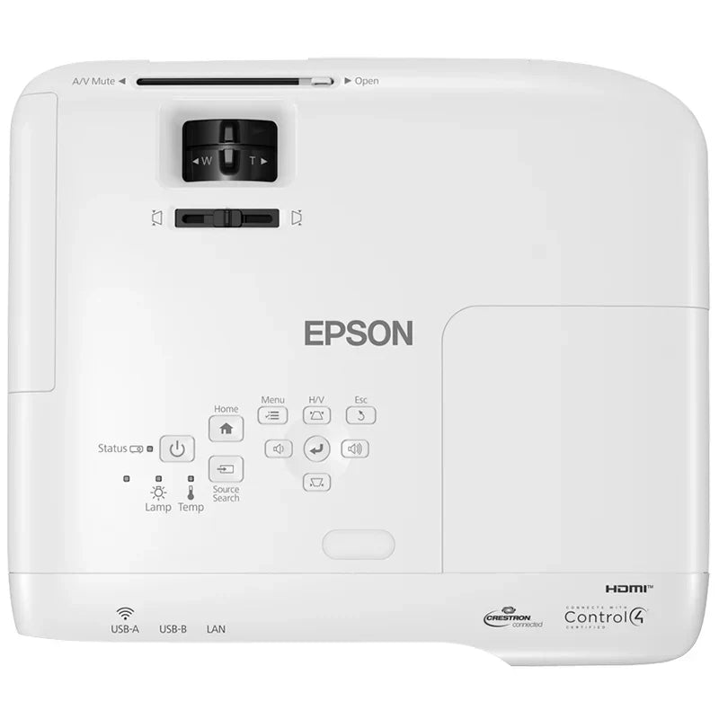 Epson 4200lm WXGA Projector 1280x800 16x10 USB VGA HDMI White