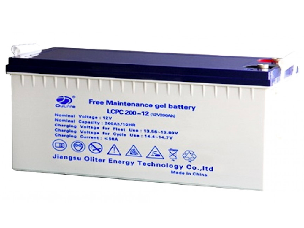 Oliter Gel 200Ah 12V Deep Cycle Battery Maintenance Free
