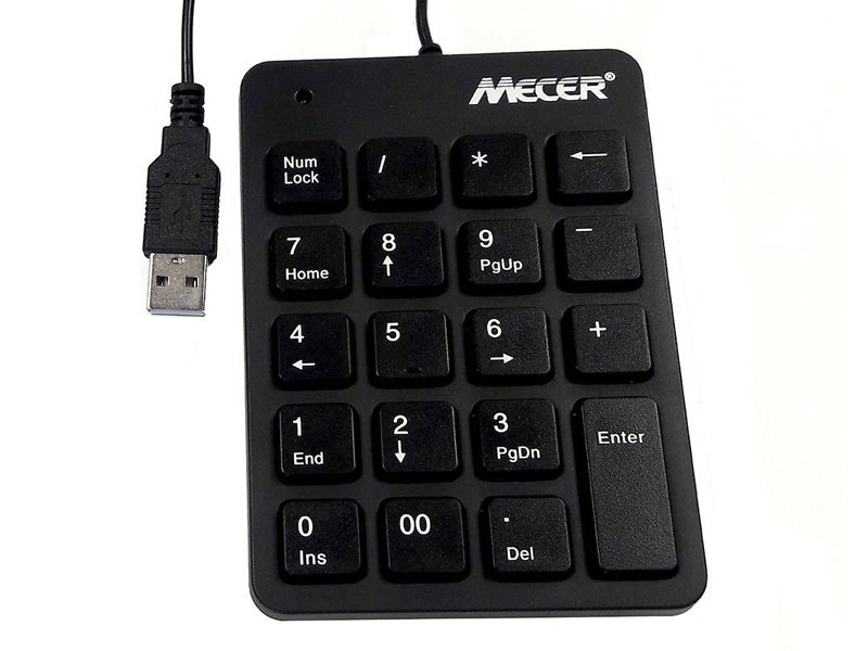 Mecer USB Numeric Keypad Black Compact Plug And Play