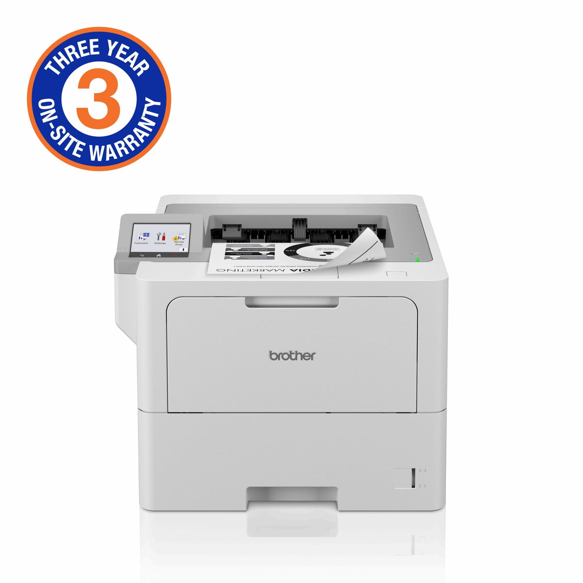 Brother HL-L6410DN monochrome laser printer with 3-year warranty