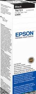Epson 673 Black Ink Bottle 70ml for EcoTank L800, L810, L850, and L1800 printers.
