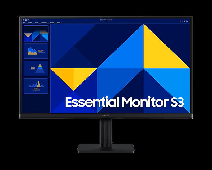 Samsung LS27D300GAUX 27 inch borderless IPS monitor displaying vibrant visuals.