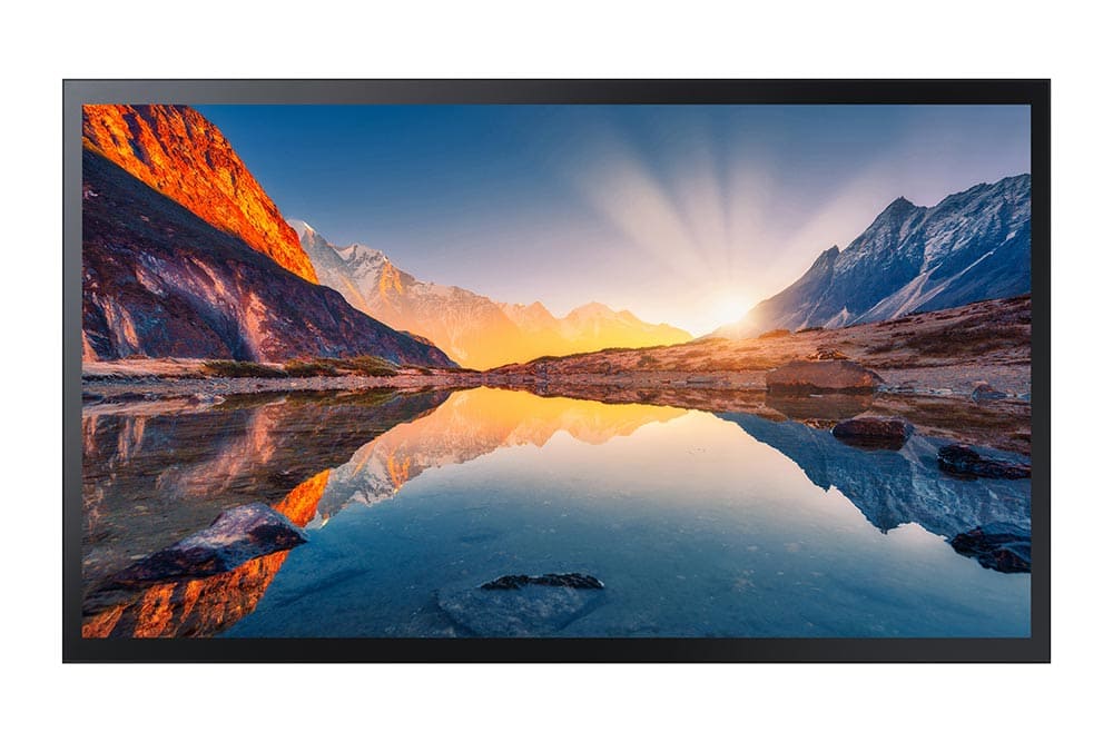Samsung 32 inch Full HD interactive touchscreen display with 300 nits brightness, ideal for retail and self-service kiosks.