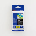 Brother 36MM White on Matt Black Laminated tape