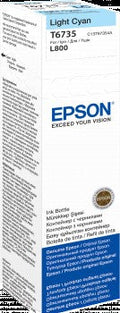 Epson 673 Light Cyan Ink Bottle 70ml (C13T67354A) for EcoTank L800, L810, L805, and L850 printers