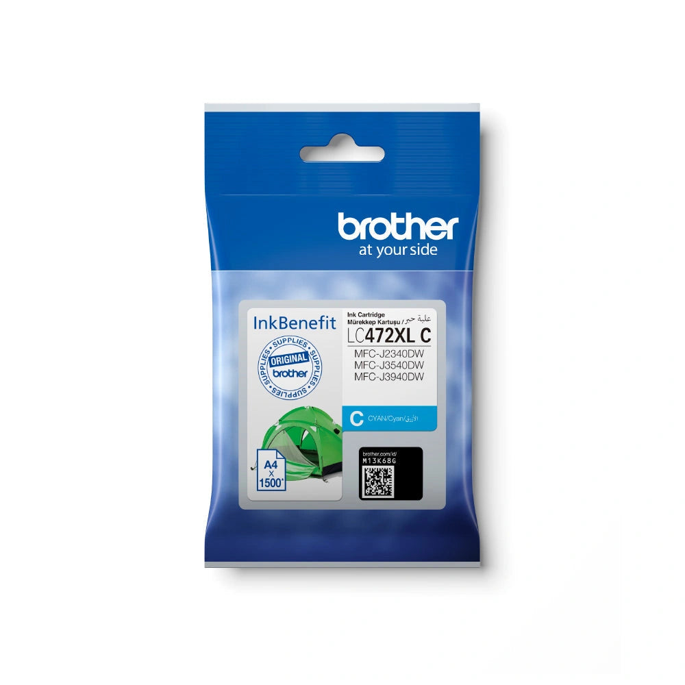 Brother LC472XLC Cyan Ink Cartridge for MFC-J3540DW and J3940DW printers