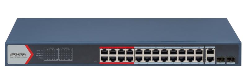 Hikvision DS-3E1326P-EI 24-Port PoE Smart Managed Switch with 370W Power Budget