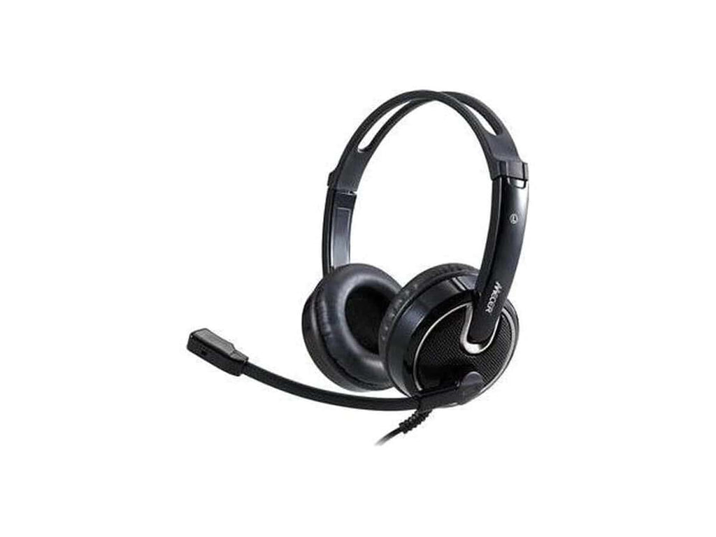 Mecer USB-C & USB-A Wired Stereo Headset with Microphone - Black