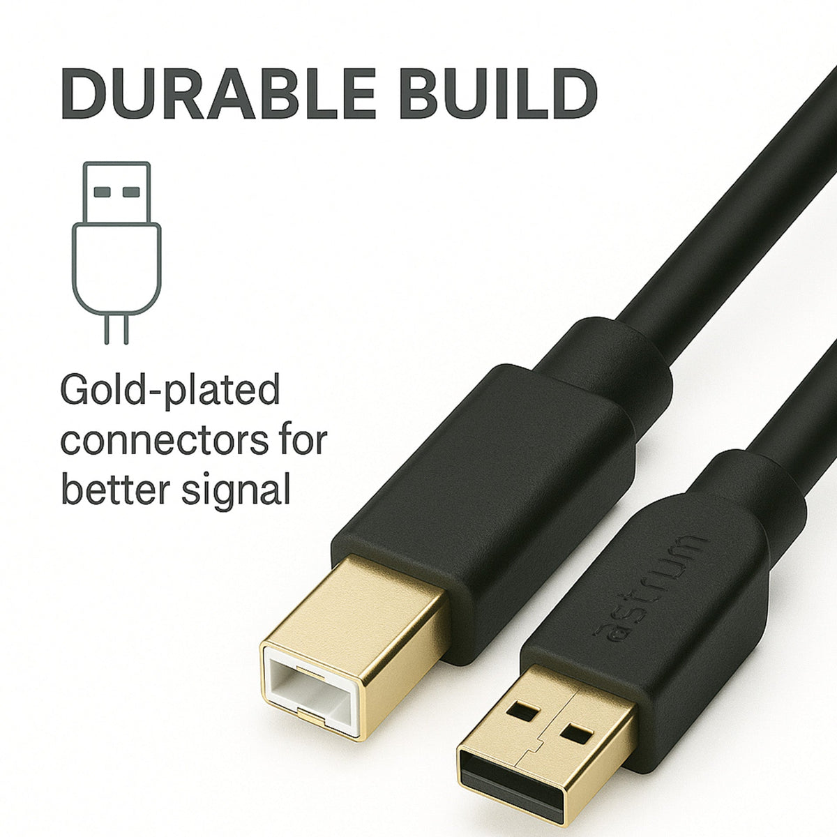 USB 2.0 Type-A to Type-B Printer Cable (1.8m)