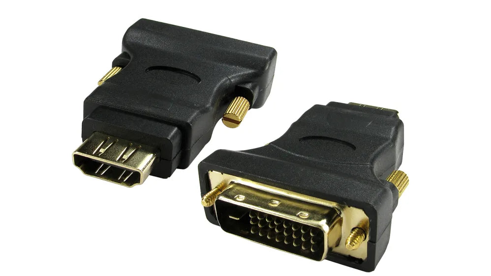 DVI-D to HDMI Adaptor Unidirectional Plug and Play Compact
