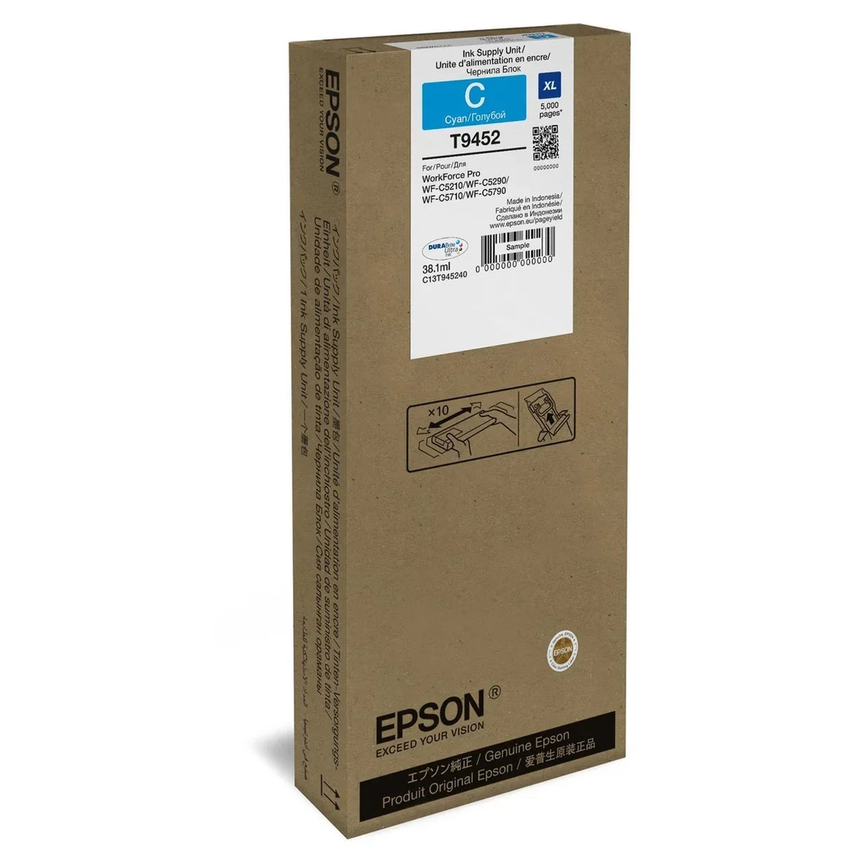 Epson Cyan XL Ink Cartridge (AM-C550, 28,000 Pages)