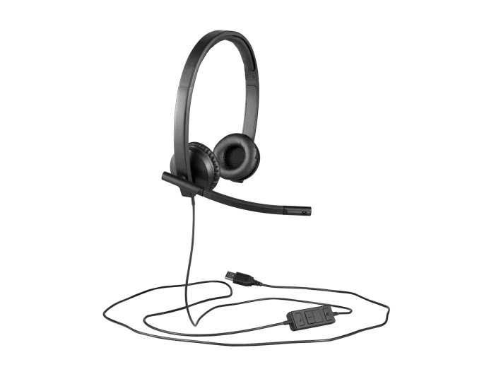 Logitech VC Headset H570e Stereo USB Noise Canceling Mic