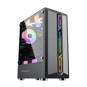 MECER Graphite Curved Gaming ATX Case With 3 ARGB Fans
