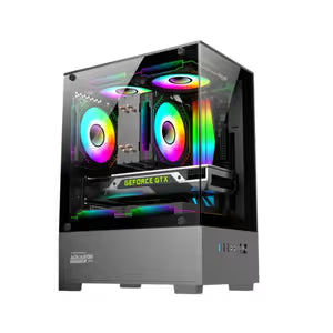 MECER Graphite Curved Gaming ATX Case With 3 ARGB Fans