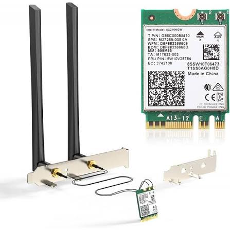 Mecer Wi-Fi 6E PCIe Network Card (Intel AX210, BT 5.3)